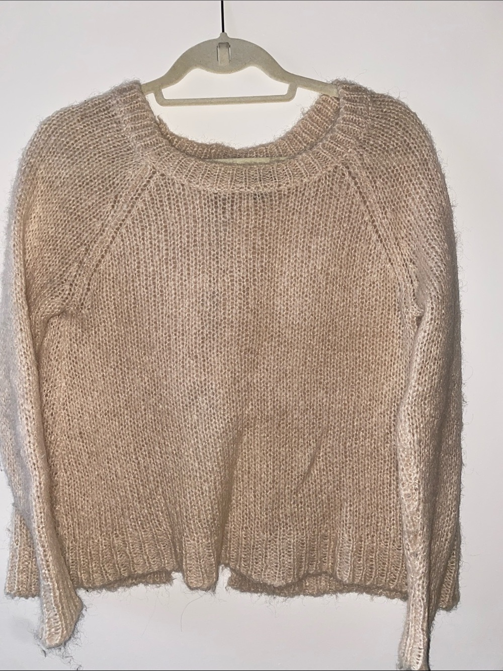 H&M Beige Cream Knit Crewneck Sweater